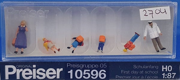 Preiser 10596 - De eerste dag op school (2704)