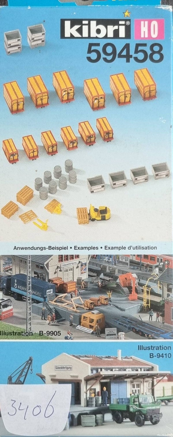 Kibri 59458 - Perronkarren en laadgoederen