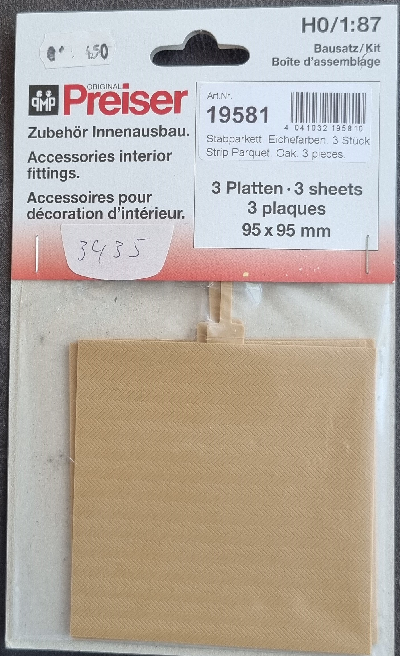 Preiser 19581 - Strip parket eiken kleuren