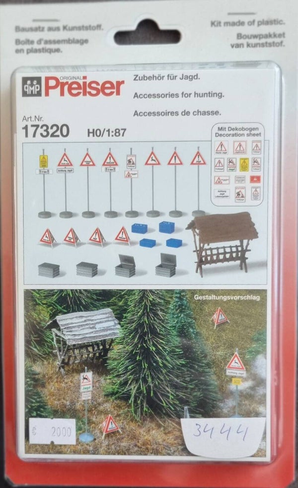 Preiser 17320 - Accessoires voor de jacht