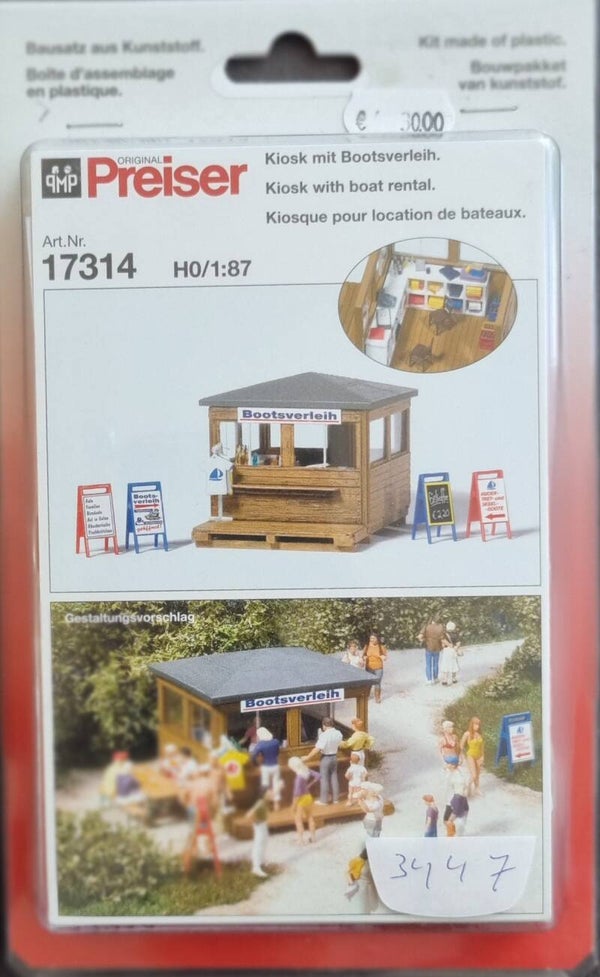 Preiser 17314 - Kiosk bootverhuur