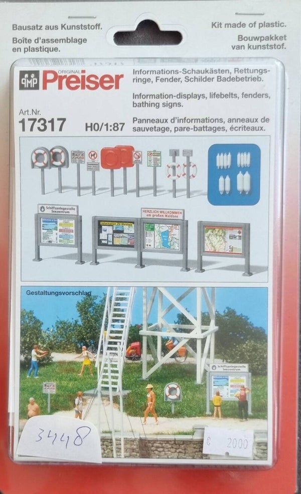 Preiser 17317 -  toebehoren-Set "aan het meer"