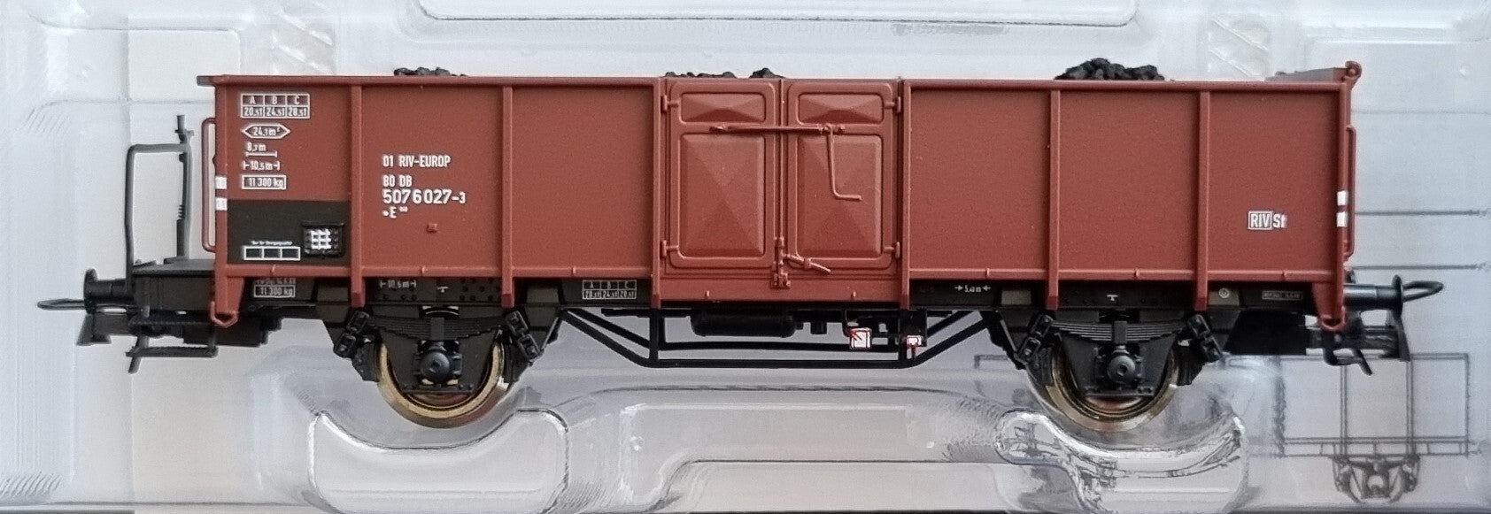 Roco 75947 - Offener Güterwagen Omm55 DB Epoche 4