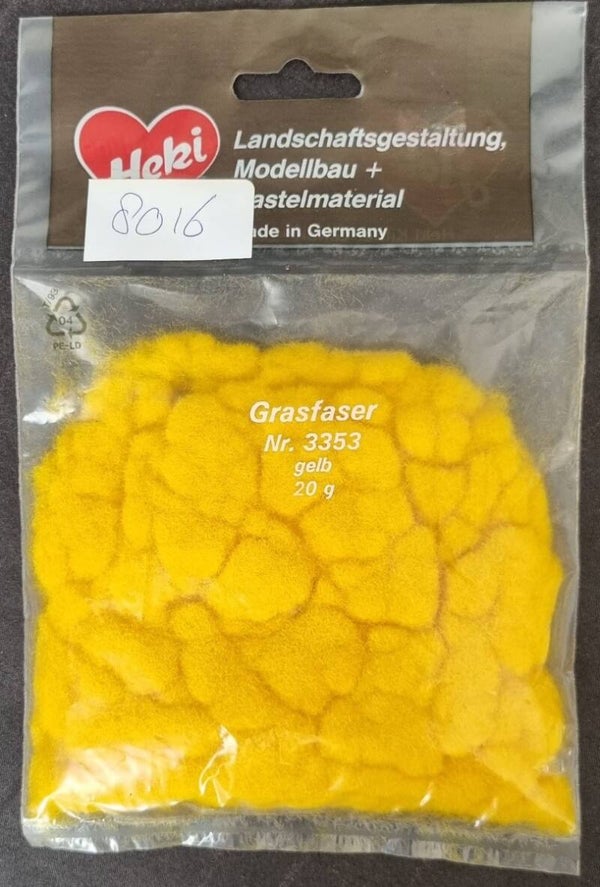 Heki - 3353 Grasvezel geel, 2-3 mm, 20 g