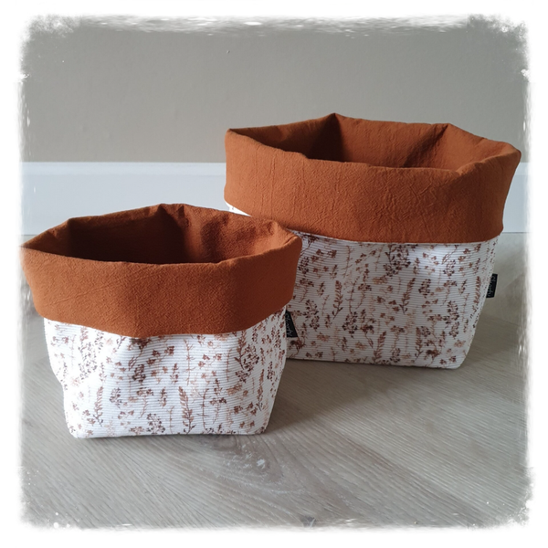 Set mandje gedroogde bloemen rib