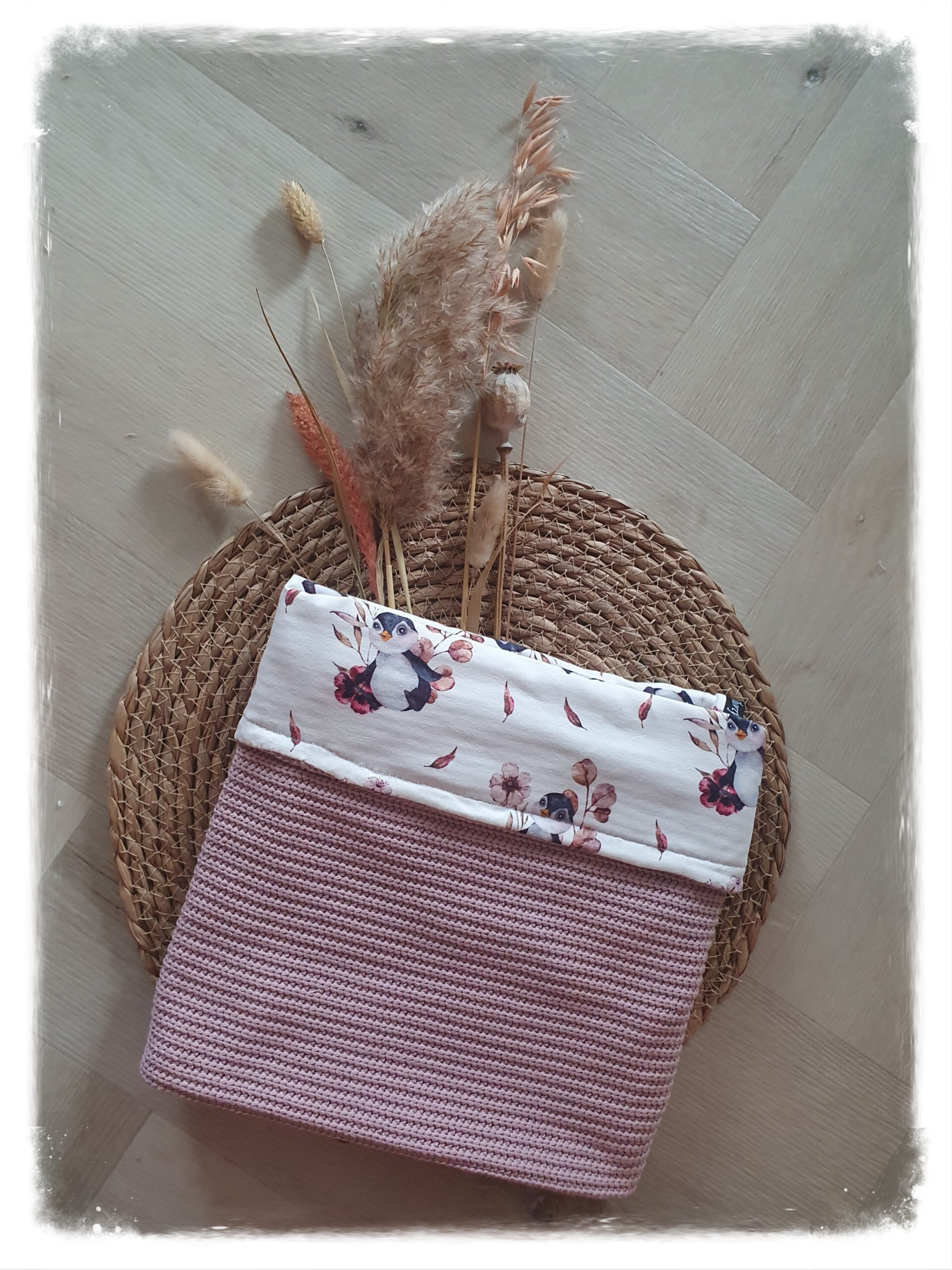 Deken pinguin knit