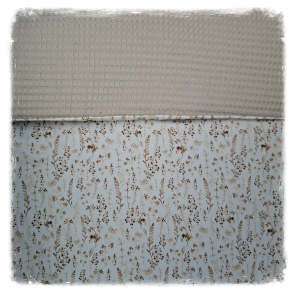 Bolderkar inlegkussen gedroogde bloemen beige