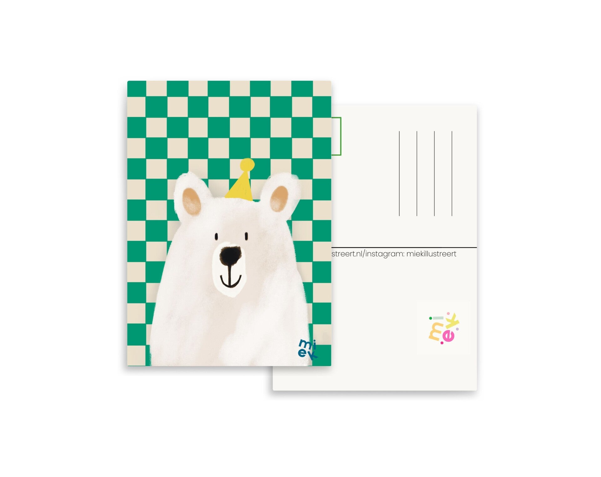 Daan | Blokjesbeer Groen | Kaart