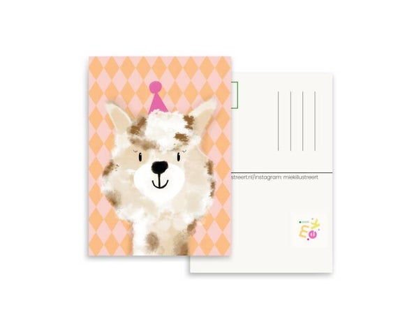 Alpaca | Roze Oranje | Kaart