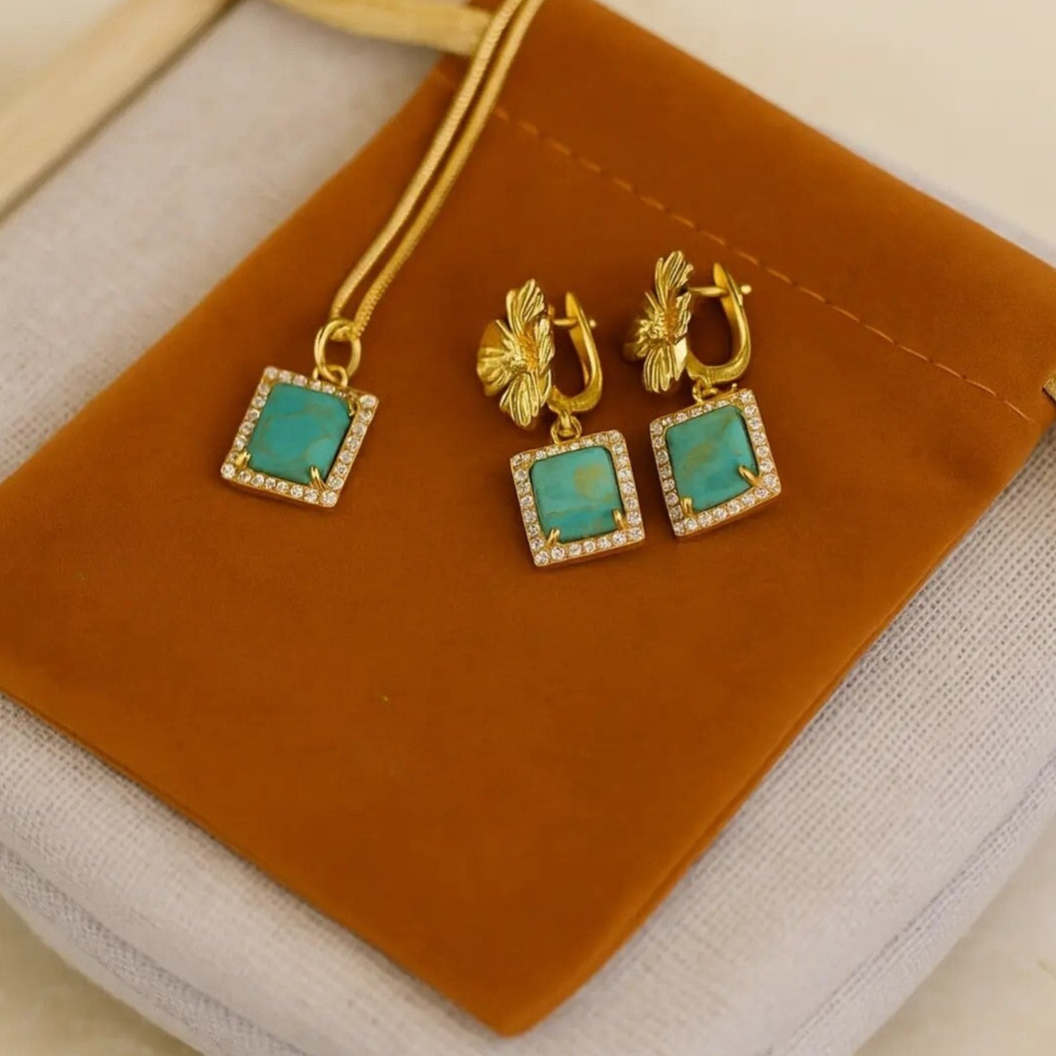 ENSEMBLE Pierre Turquoise