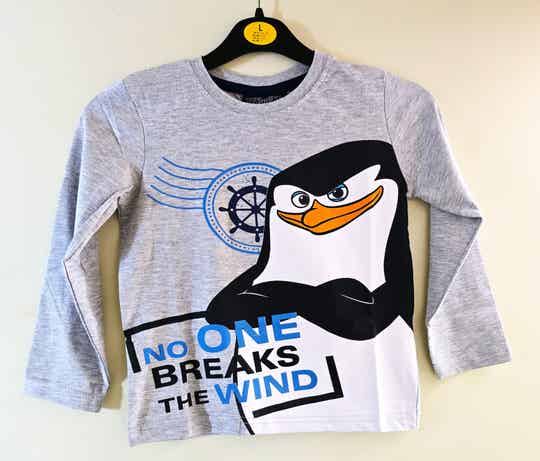 Pinguins Madagascar T-shirt Grijs