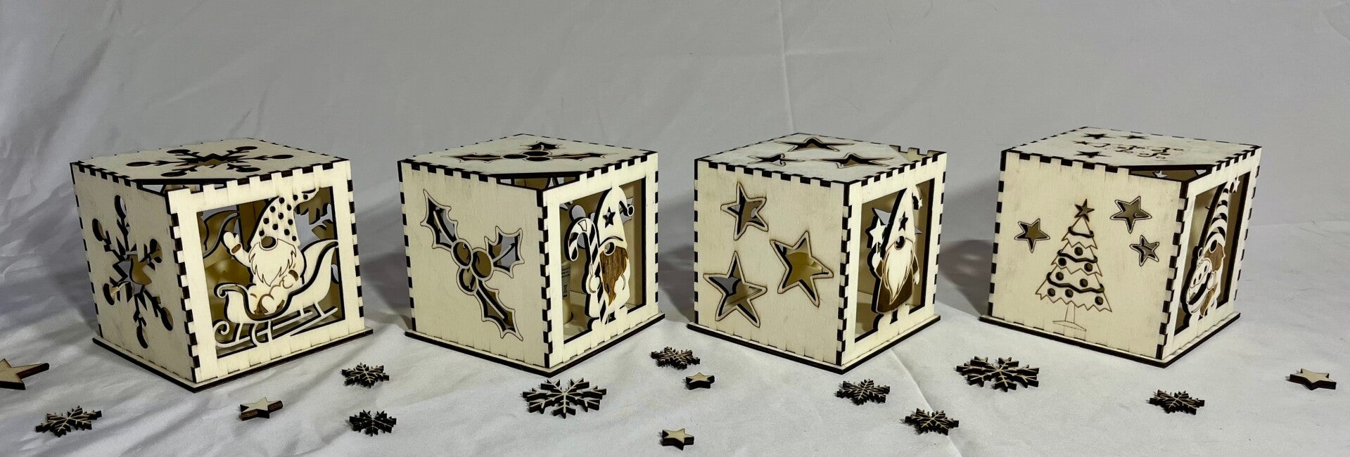 Datei Weihnachtswichtel Teelichter 3mm 4er Set