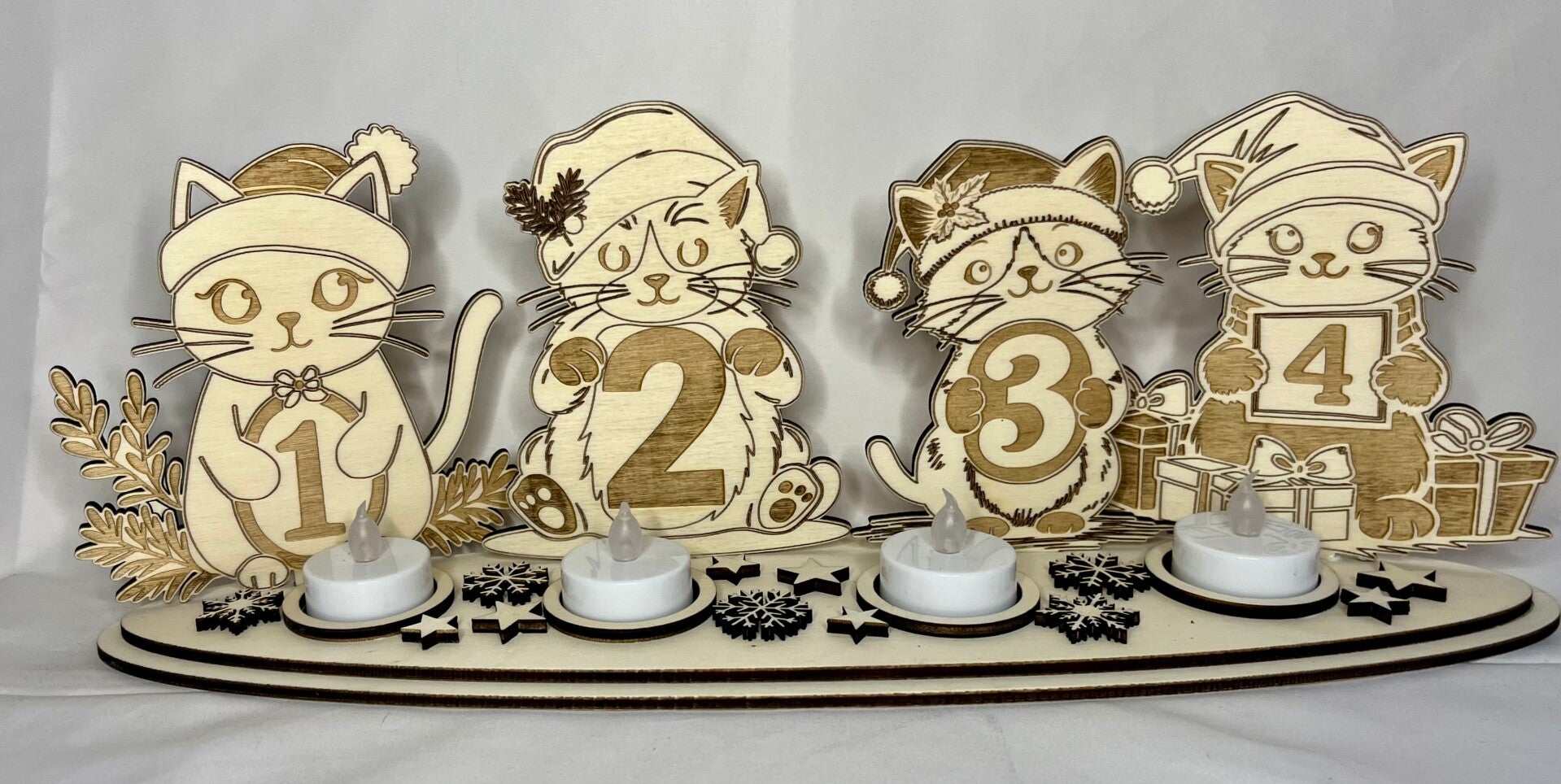 Datei Adventskerzen Katzen 3mm