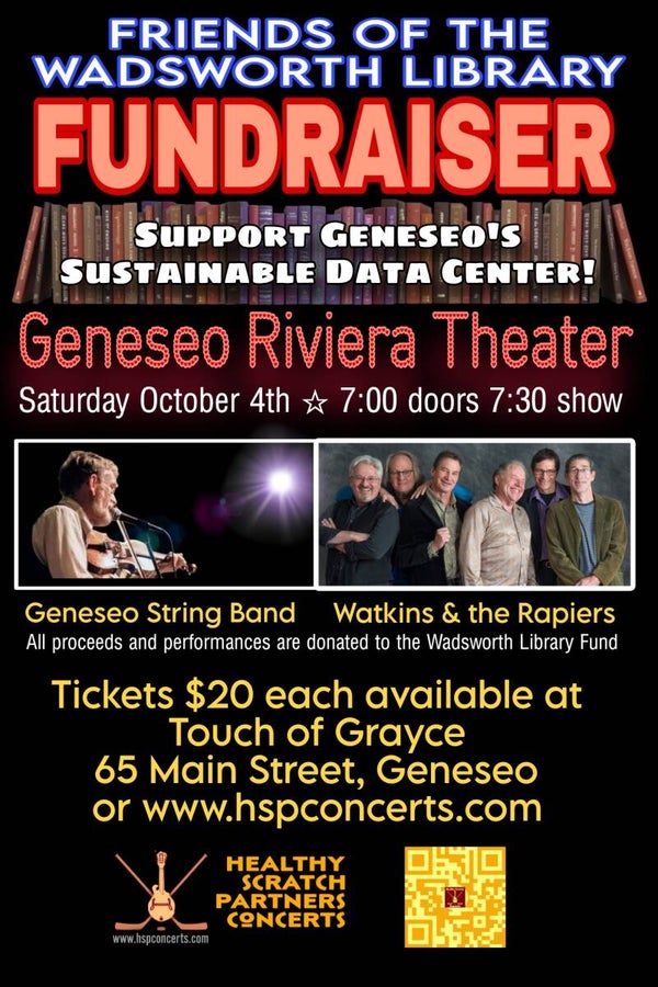 WADSWORTH LIBRARY FUNDRAISER CONCERT!