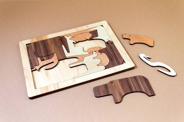 Houten dierenpuzzel | Studio Straal