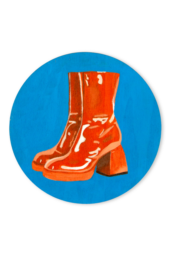 Orange Patent Leather Heels - Emma Knoops