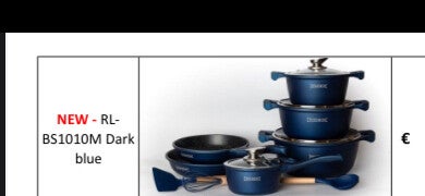 Non stick cookware Dark blue/ burgundi/ silver/2 tone dark and red