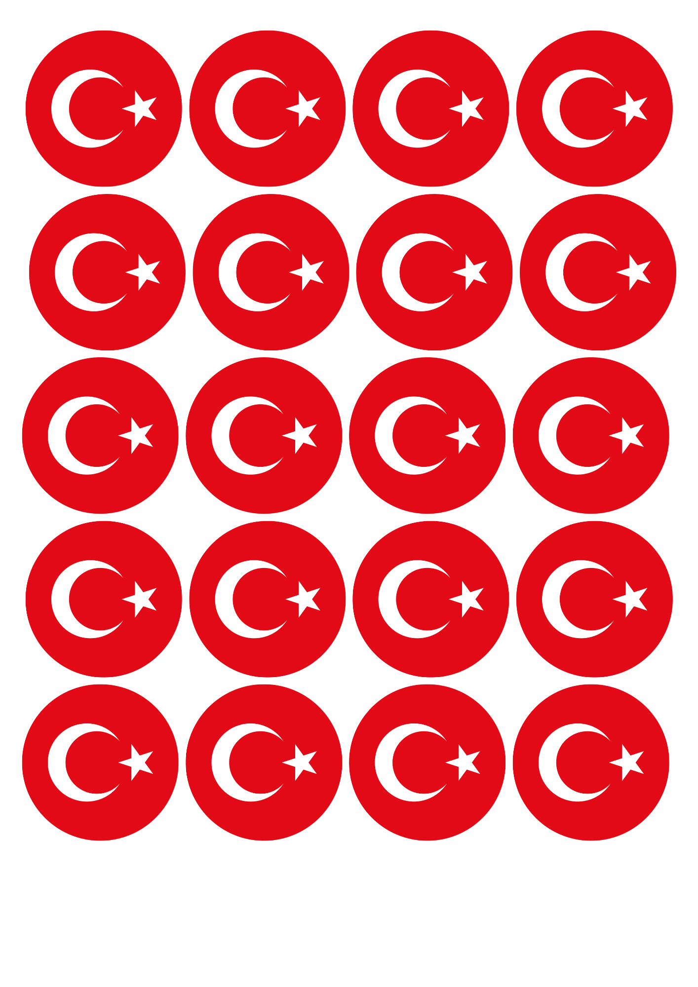 20 stuks Wk Turkije eetbare prints cupcakes