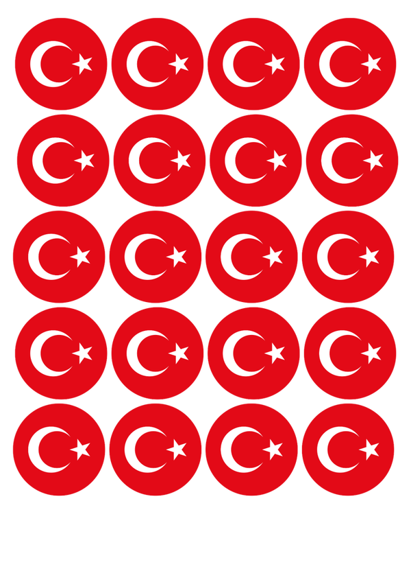 20 stuks Wk Turkije eetbare prints cupcakes