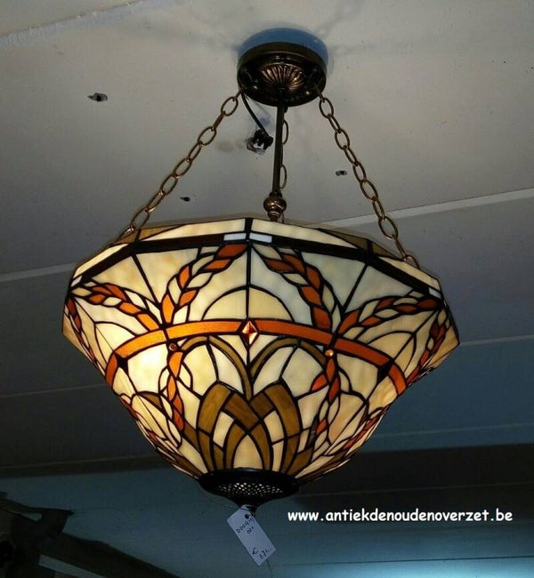 Plafondlamp tiffany, korenhalmen