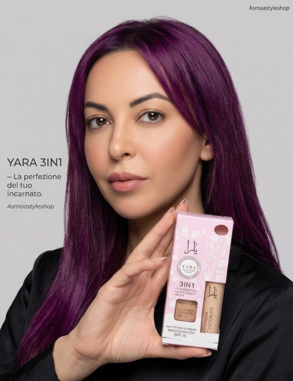 Set Yara fondotinta,corretto con beauty blende