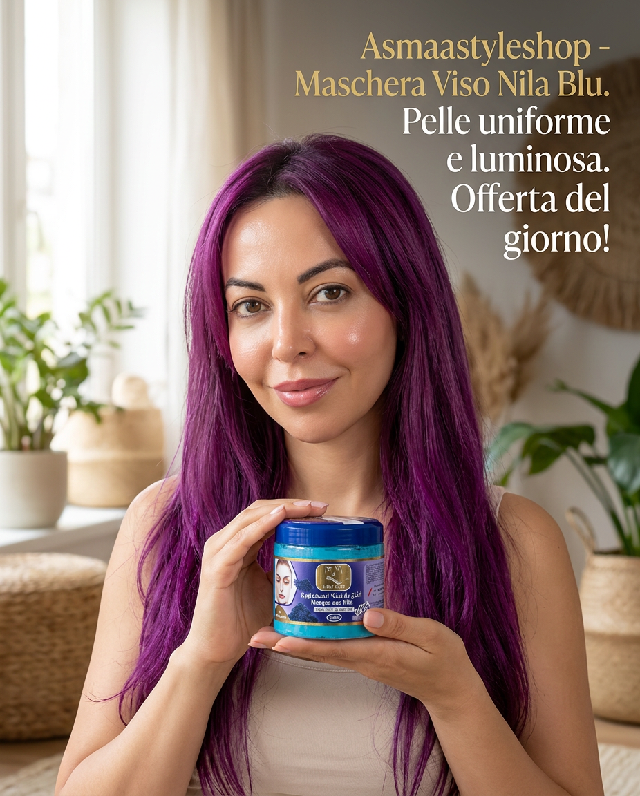 Maschera viso Nila blu offerta del giorno