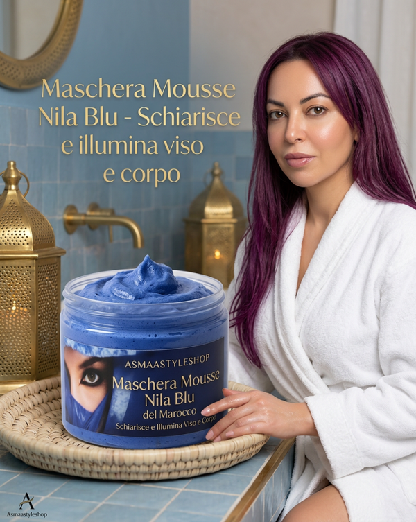 Nuova maschera mousse già pronta Nila blu del Marocco