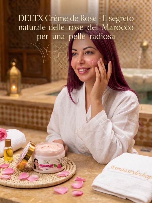 Crema viso alle rose  del Marocco
