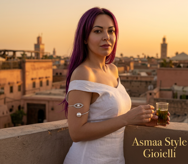 Asmaa Style Gioielli bracciale porta fortuna sguardo di luce