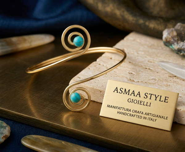Asmaa Style Gioielli bracciale Arm Cuff spirito libero placcato oro