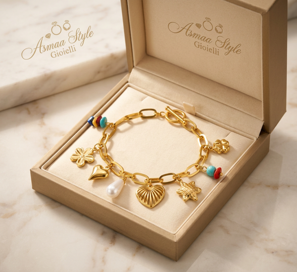 Asmaa Style Gioielli bracciale Marine Charm Estate Infinita