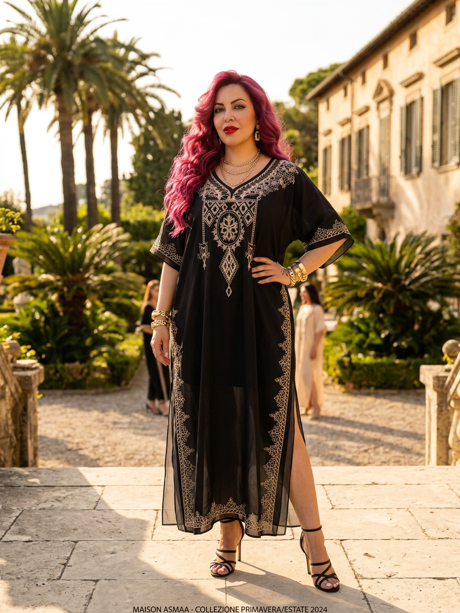 Maison Asmaa Caftano Black