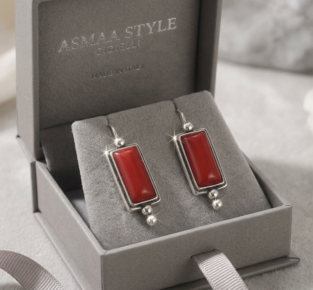 Asmaa Style Gioielli Orecchini rettangolari