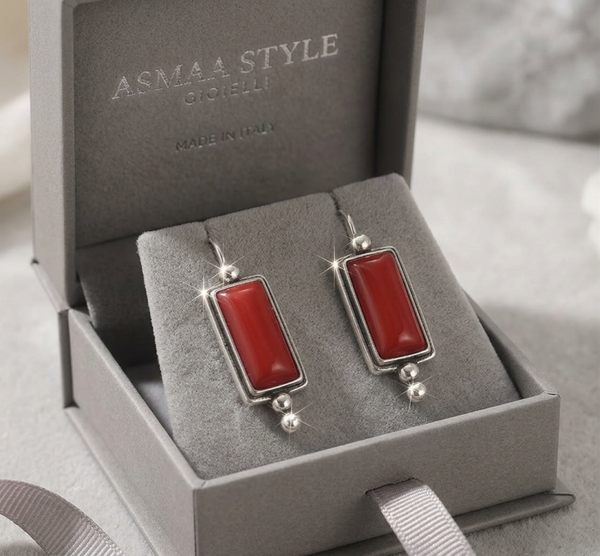 Asmaa Style Gioielli Orecchini rettangolari