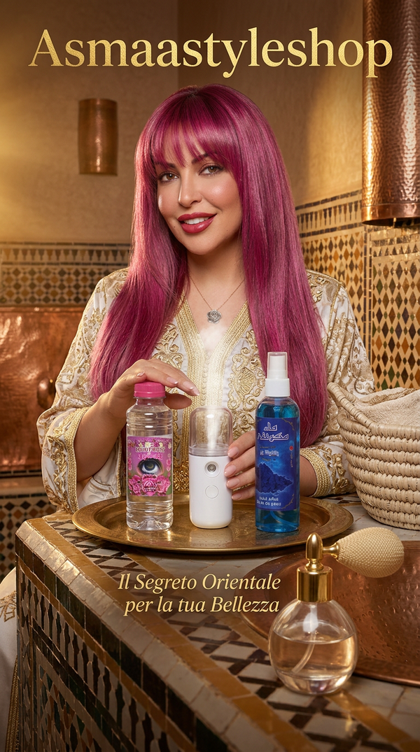 Asmaa Style Shop Set Acqua di rose,Nila blu in omaggio Vaporizzatore