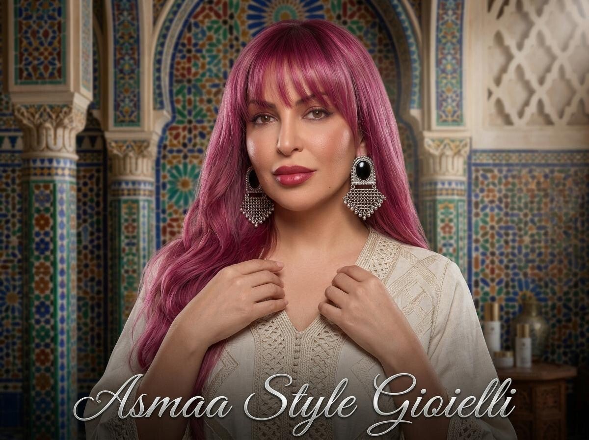Asmaa Style Gioielli Orecchini pietra nera
