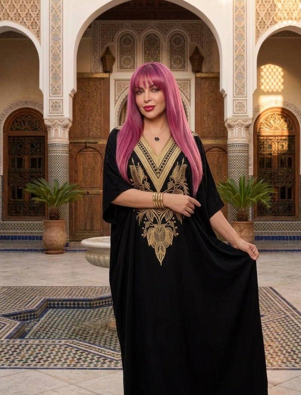 Maison Asmaa kaftano Oasis nero