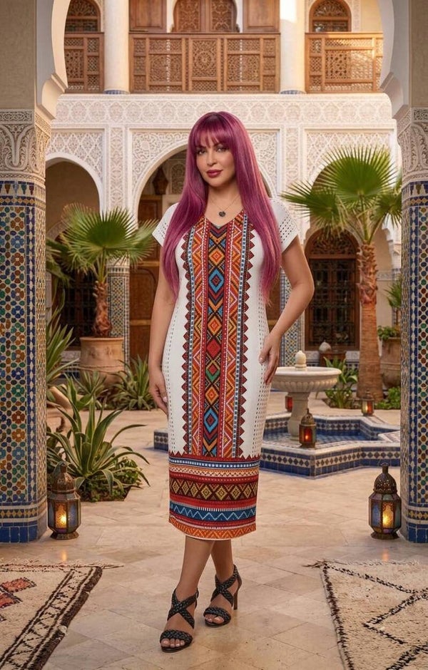 Maison Asmaa Vestito Geometric Harmony