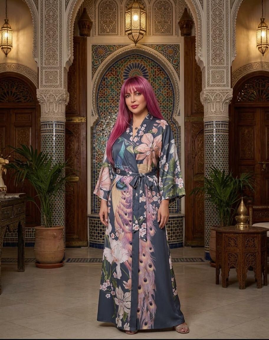 Maison Asmaa Vestaglia Signature Peacock