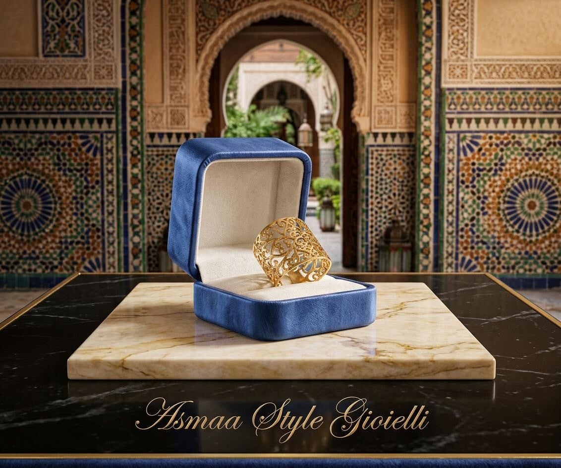 Asmaa Style Gioielli Anello Filigrana Royal