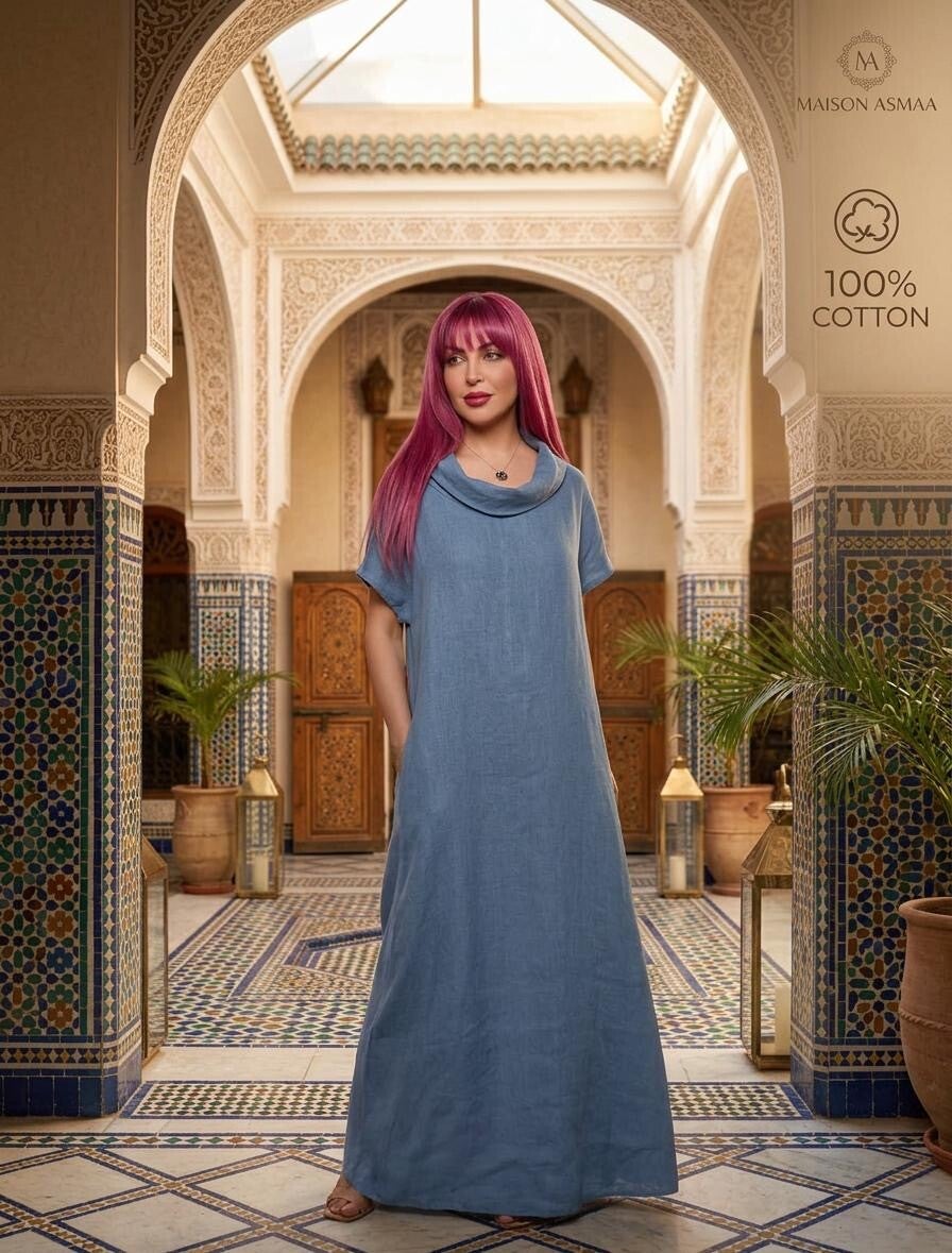 Maison Asmaa Vestito raffinato 100 per 100 cottone