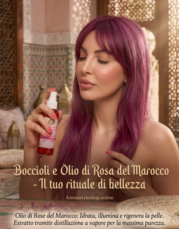 Asmaa Shop - Olio di Rose Rosse del Marocco/L’Essenza della Bellezza in Spray