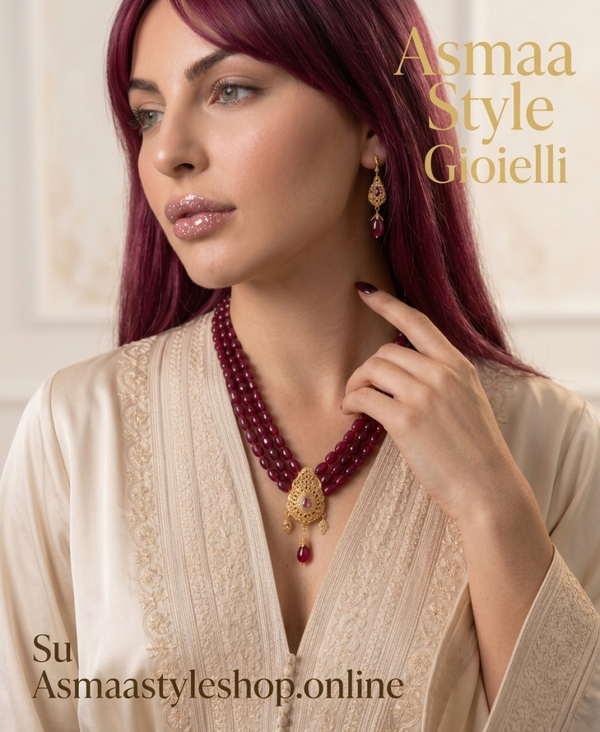 Asmaa Style Gioielli -Sinfonia di Marrakech:parrure placcato oro