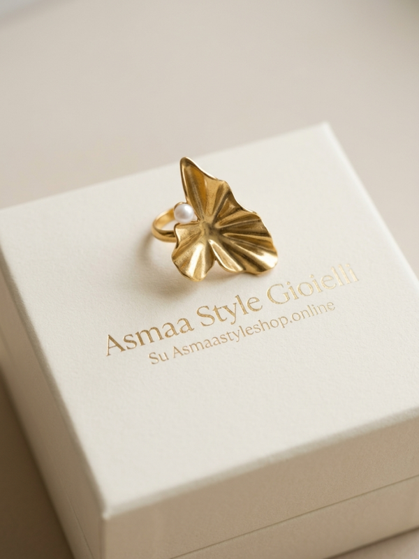 Asmaa Style Gioielli - Souk Enchanet Gold Leaf placcato oro