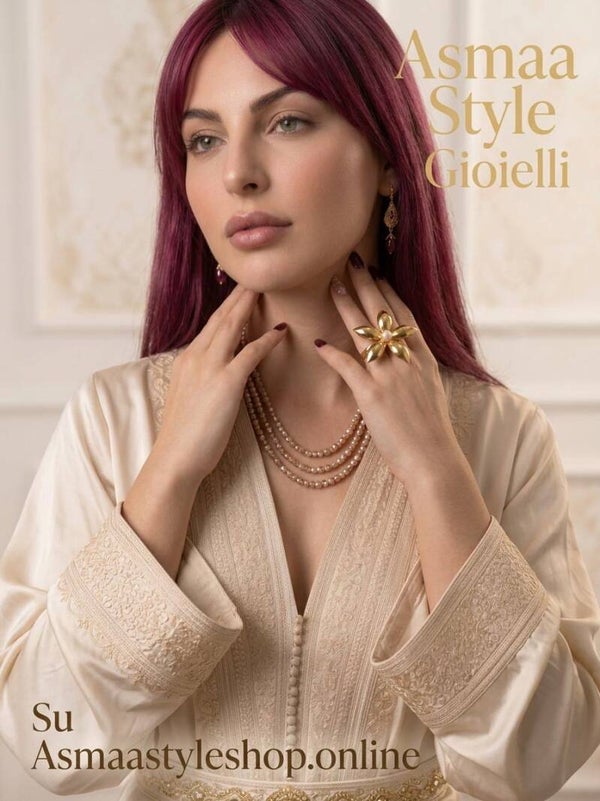 Asmaa Style Gioielli - Anello Fiore Orientale