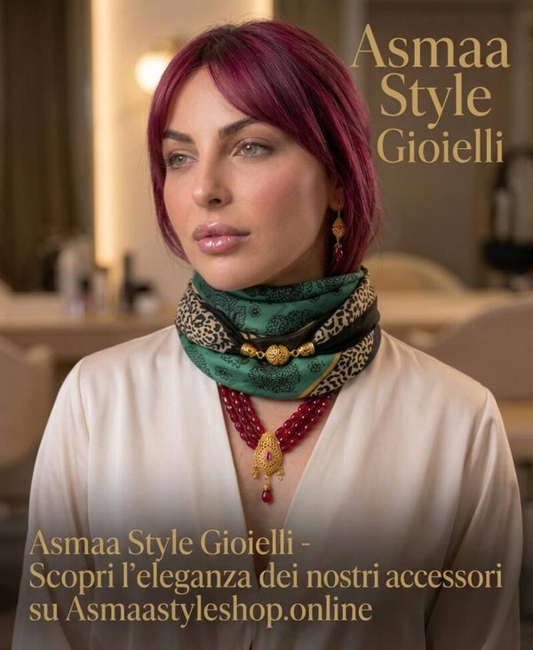 Asmaa Style Gioielli - Foulard Aura Orientale : chiusura a calamita d’orata