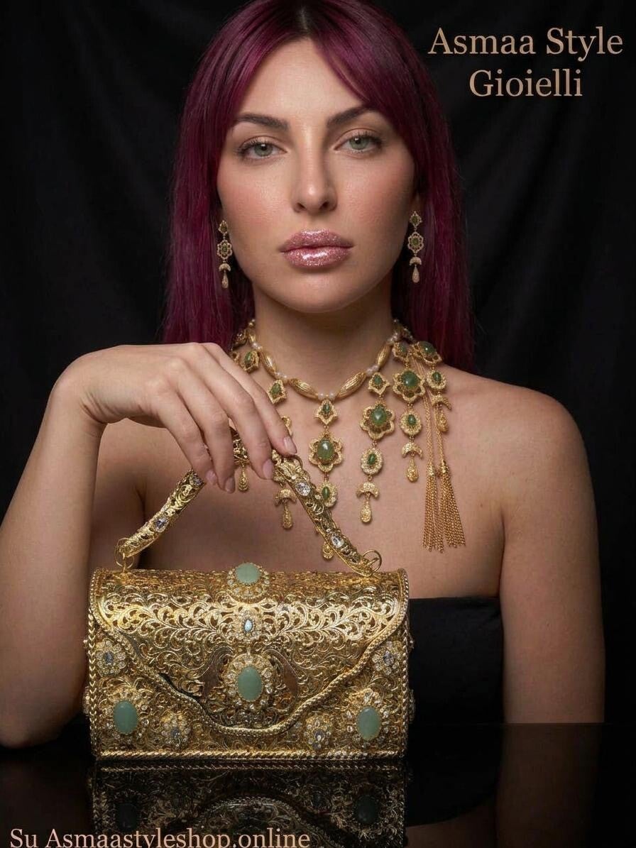 Asmaa Style Gioielli - Borsa Gioiello in Rame Placata Oro