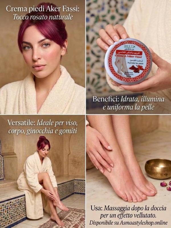 Asmaa Shop - Crema per i piedi colorante Aker fassi