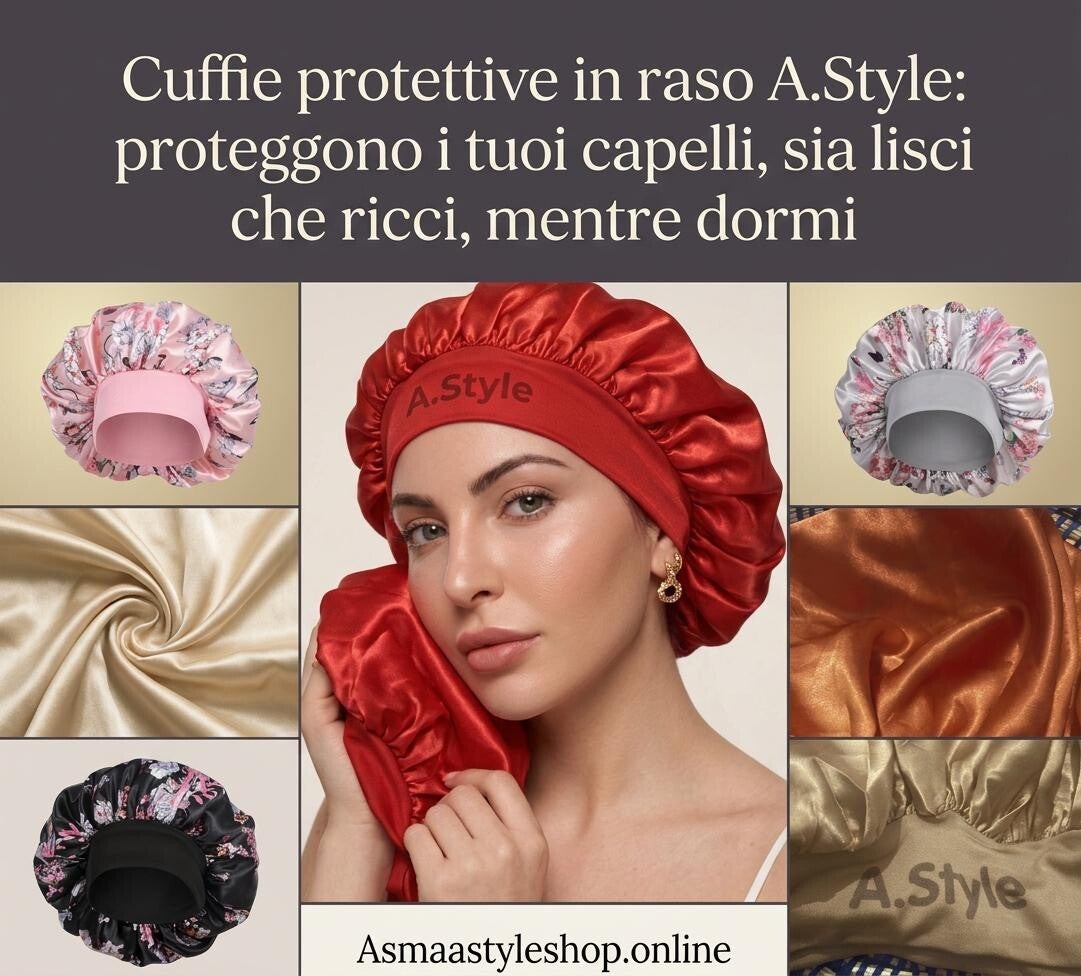 Asmaa Shop - Cuffie in Satin Il segreto per capelli da sogno ogni mattina