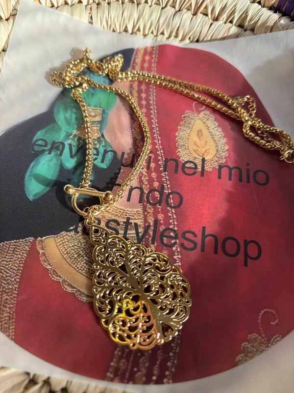 Asmaa Style gioielli collana del Marocco placcato oro